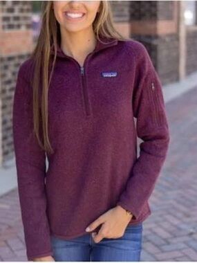 Patagonia Maroon Half-Zip Fleece Pullover